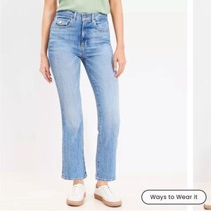 Loft Petite Flap Coin Pocket High Rise
Kick Crop Jeans